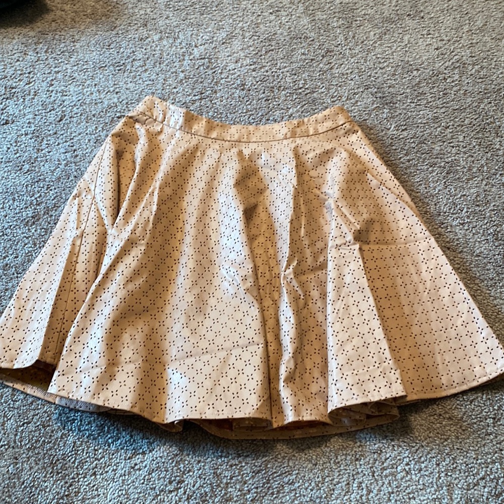 Anthropologie Sunday in Brooklyn Leather Laser Cut Mini Skirt